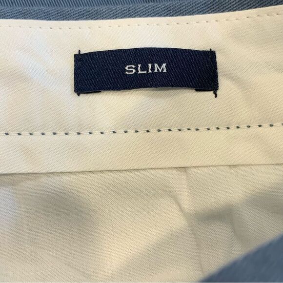 J Crew Factory Chinos Cornflower Blue Slim Size 36x32 - Picture 7 of 11